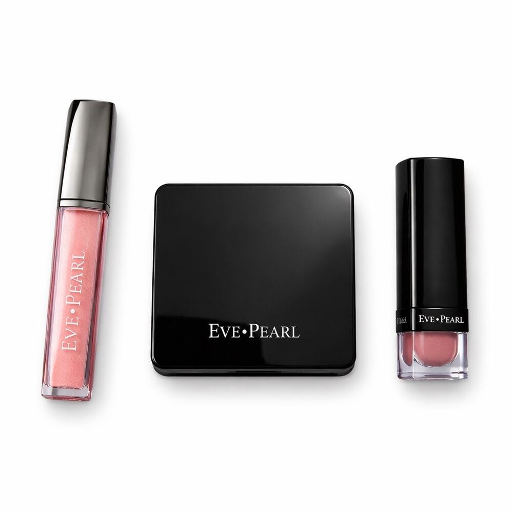 NEW‎ Eve Pearl Makeup Bundle Sweet Cheeks Blush Park Ave Rose Lipstick & Gloss